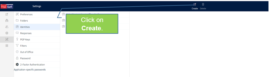 Best4mailing on create identiy